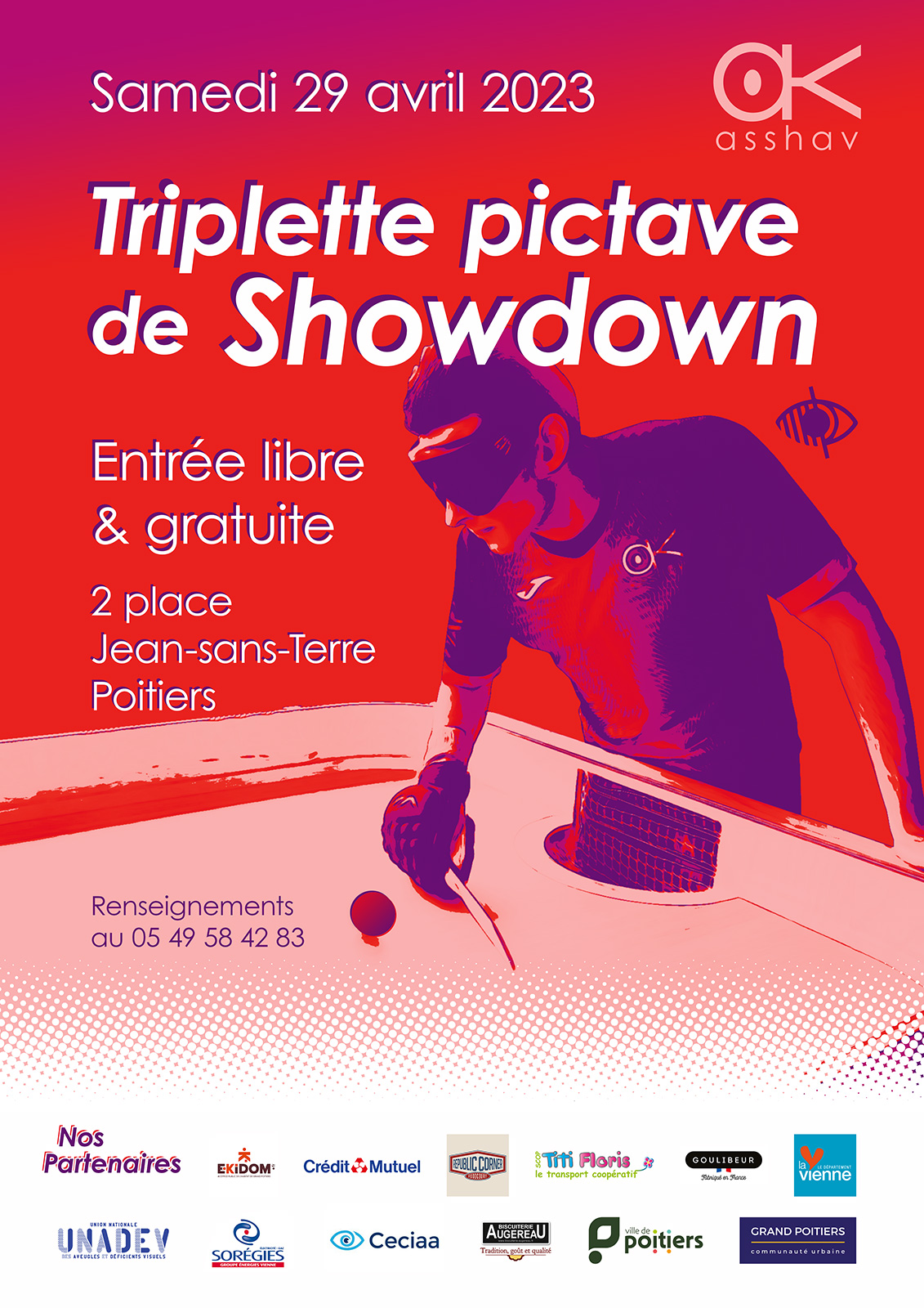 affiche pour le tournoi Triplette pictave de Showdown